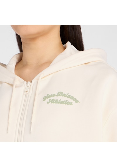 New Balance Linear Heritage Fleece Kadın Beyaz Sweatshirt Wj53509-pef BEYAZ