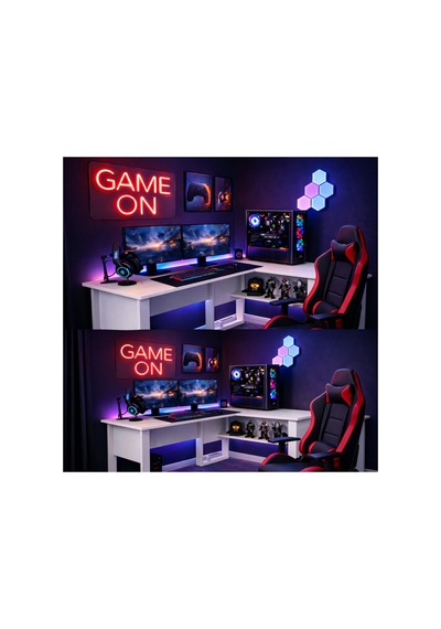 Nexus Oyuncu Masası Gaming Masa Bilgisayar Beyaz