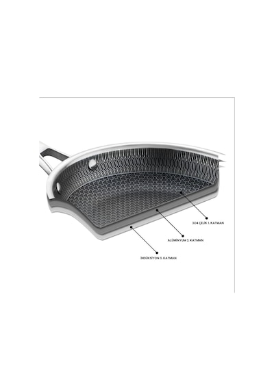 Jumbo 500.01.01.3292 Gourmet Karnıyarık Tencere 26 Cm Gri