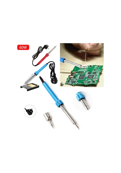 Havya 60W Lehim Makinesi Standl Çelik Mini Yan Keski Seti
