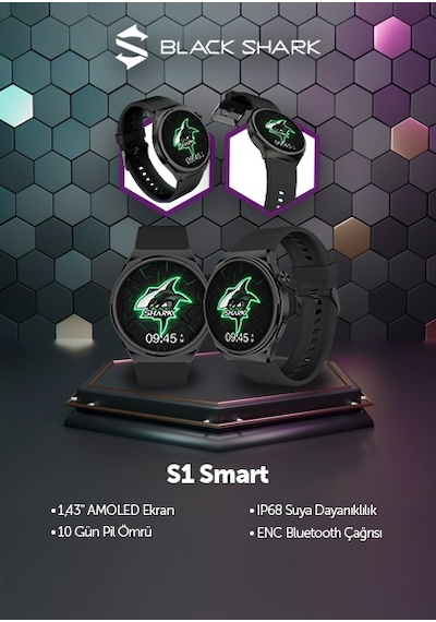Black Shark S1 Akıllı Saat  ( Black Shark Türkiye Garantili)