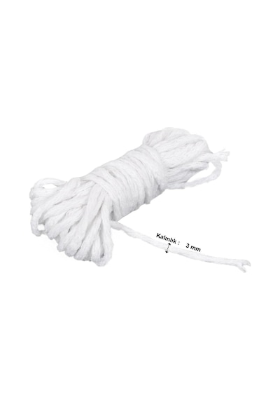 X-perk İp Mum Fitili 5 Metre Çap 3 Mm 50 x 22