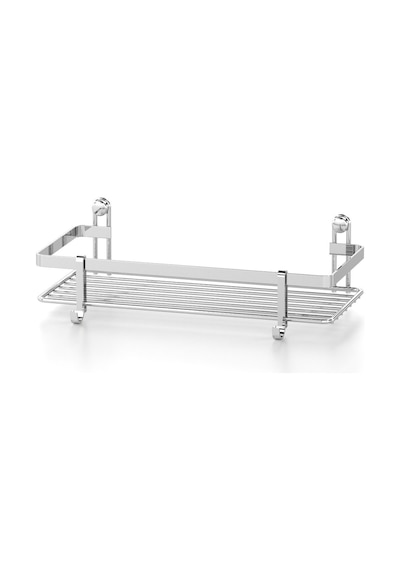 Teknotel Tek Katlı Lamalı Banyo Rafı Kancalı Krom Es081H Çok Renkli