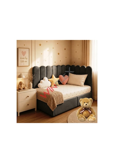 Winflex Yatak Başlık ,duvar Ve Oda Dekorasyon Panel 10adet- 15x100cm Antrasit 100 x 150 CM