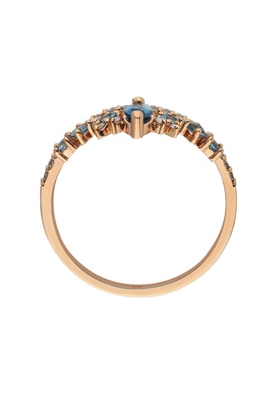 Sirius Pırlanta Ve Topaz Taşlı Elizabeth Tacı Yüzük 0847R0005