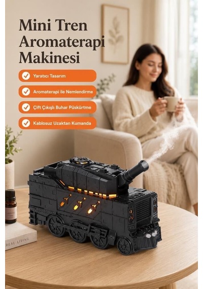 Özel Üretim Buharlı Yatak Odası Renkli H20 Tank Aroma Difüzör Siyah
