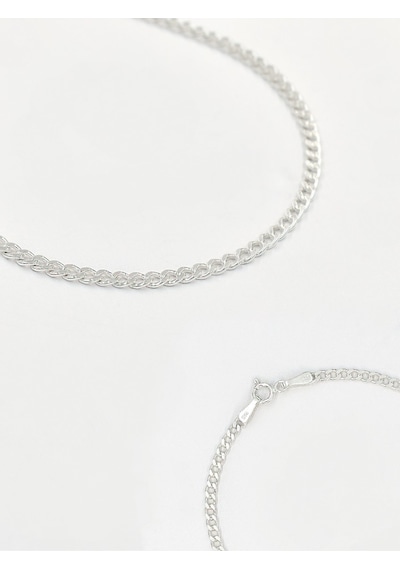 Brezza Lusso Jewelry 925 Ayar Gurmet Gümüş Erkek Kolye Zincir 3.5 Mm 60 Cm (440698128) 60 CM