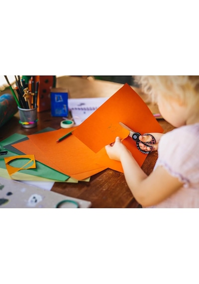 Fiskars Uğur Böceği Motifli Çocuk Hayvan Makası, 4 Yaşından İtibaren, Uzunluk: 13 Cm, Sağ Ve Sol Elini Kullananl Çok Renkli