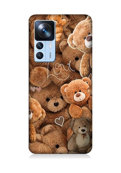 Xiaomi Mi 12t Pro Uyumlu Aşk Ve Sevimli Ayılar Desenli Silikon Kılıf