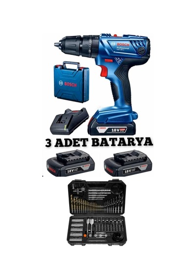 Gsb 180 Li 3 X 2 Ah Darbeli Matkap Ve 103 Parça Uç Seti