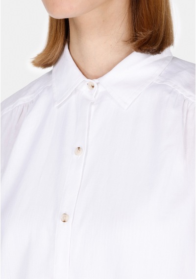 Colin's Colins Regular Fit Shirt Neck Düz Kadın Beyaz Uzun Kol Gömlek Cl1073407 Cl1073407 Q1.v1 Wht Beyaz