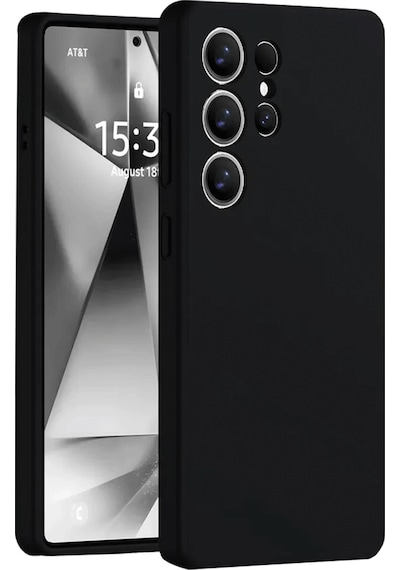 Samsung Galaxy S25 Ultra Uyumlu Kılıf Nano İçi Kadife Silikon - Siyah