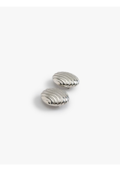 Koton Oval Küpe Gümüş 5wak70279aa Gümüş
