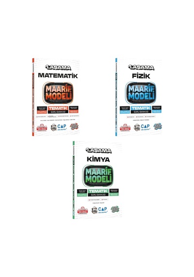 Çap Yayınları Üniversiteye Hazırlık Matematik-fizik-kimya Maarif Model 1.aşama Tematik Soru Bankası Set 3 Kitap