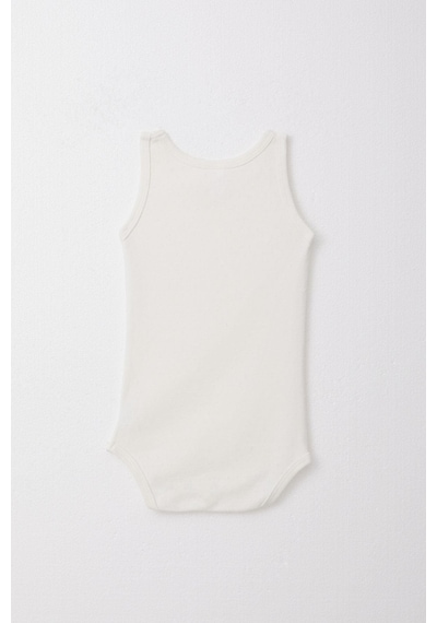 Breeze Kız Bebek Çıtçıtlı Atlet Zıbın Body Jakarlı 9 Ay-3 Yaş, Ekru Ekru
