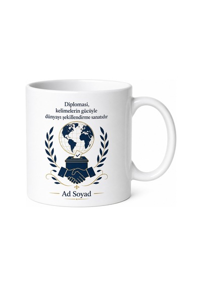 Siyaset Bilimciye Hediye Seçim Analizi Uluslararası İlişkiler Diplomasi Kupa Bardak Beyaz / Çok Renkli