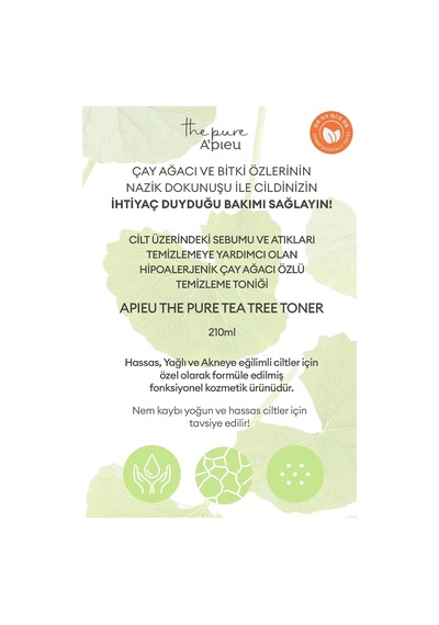 Yağlanma Eğilimli Ciltler İçin Çay Ağacı Özü İçeren Arındırıcı Tonik The Pure Tea Tree Toner
