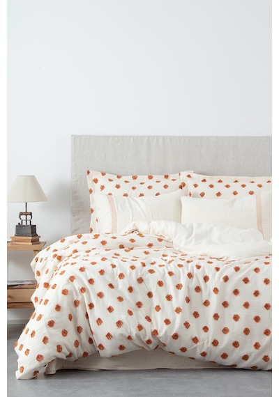 Ecocotton İmre Çift Kişilik Nevresim Takımı %100 Organik Pamuk Müslin Terra 200x220 Cm-1517 Terra