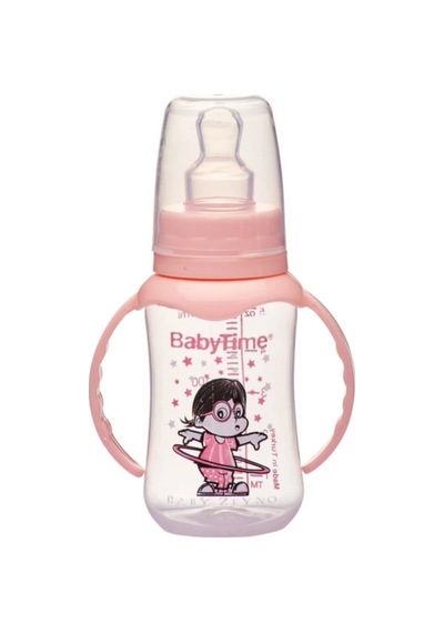 Babytime Pp Kiraz Uçlu Kulplu Biberon 150 Ml 1 Numara 0-6 Ay Bt070 Pembe