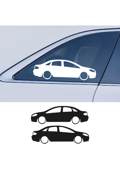5 Adet Fiat Linea Basık Oto Sticker - Kelebek Cam Sticker 15x5 Cm