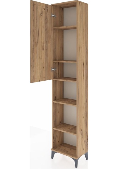 Arges Dolap 5 Raflı Tek Kapaklı 44x30x221 Çam-çam Çam