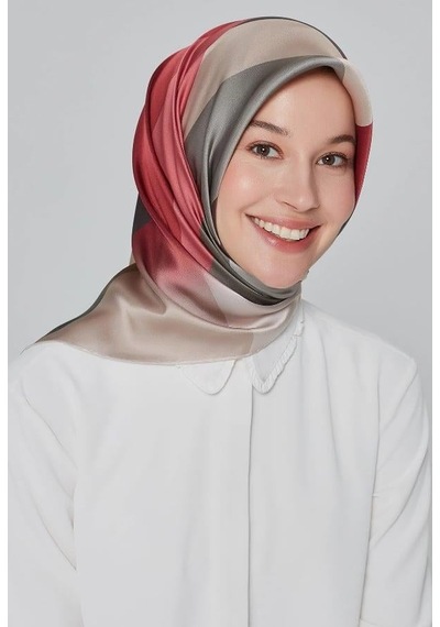 Armine İpek Eşarp Nostalji - 8424-34 Gül Kurusu Twill Gül Kurusu