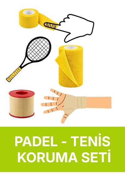 Padel & Tenis Sporcu Koruma Ve Bakım Seti 25li Kobandaj, Elastik Bandaj, Bez Flaster Ve Yara Bandı