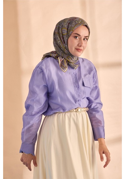 Silk Home Yaz Esintisi Eşarp 150002-09 Yeşil Gri, Yağ Yeşili, Leylak, Kiremit