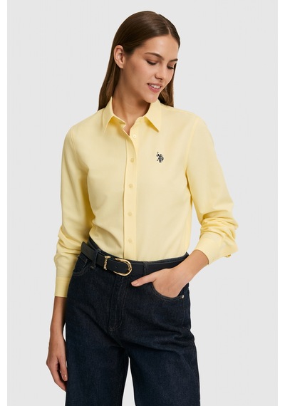 U.S. Polo Assn. U.s. Polo Assn. Kadın Açık Sarı Gömlek Basic 50324791-vr004 Açık Sarı