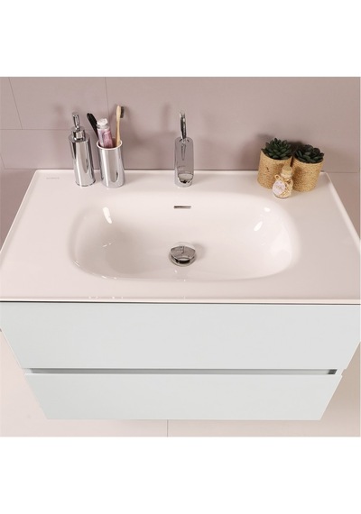 Kobos Simple 60 Cm Çekmeceli Banyo Dolabı Seti Bianco Beyaz Kobos Simple 60 Cm Çekmeceli Banyo Dolabı Seti Bianco Beyaz