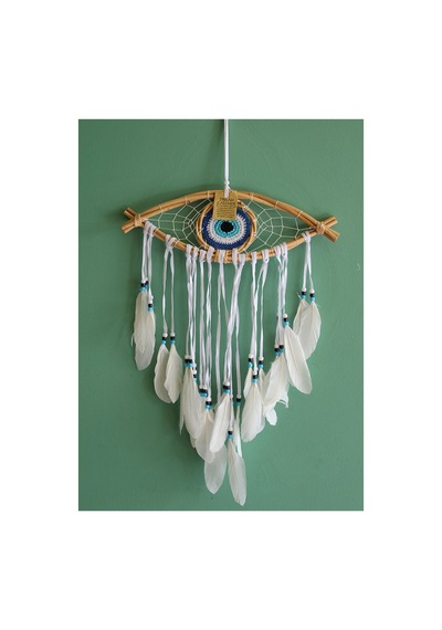 Premium Rüya Kapanı Düş Kapanı Dream Catcher Göz Tasarımı Roshıta-57 Askılı Süs Salon Dekoru