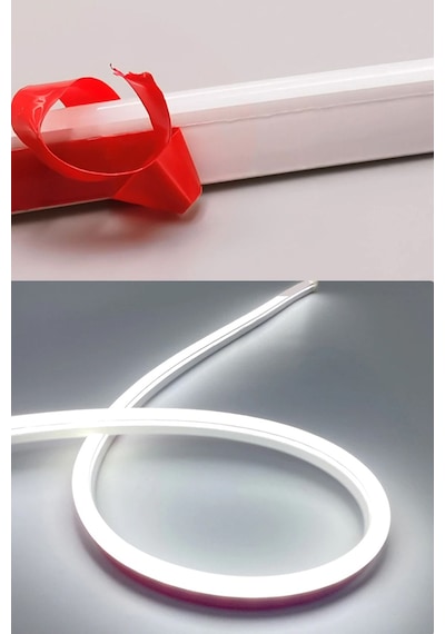 Kaput Ledi Animasyonlu Gündüz Ledi Kaput Arası Şerit Led Silikon 150 Cm Beyaz Renk