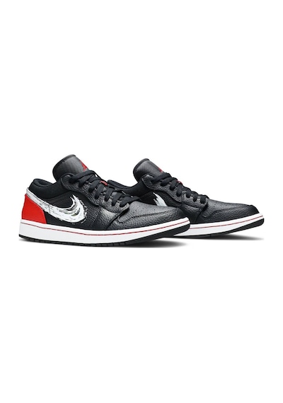 Nike Jordan 1 Low Brushstroke Swoosh Basketbol Ayakkabısı Da4659-001 Siyah