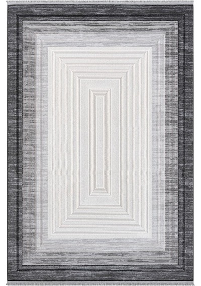 Zen Antrasit Yumuşak Dokulu Halı Kilim Salon Mutfak Dokuma Makine Halısı Renkli