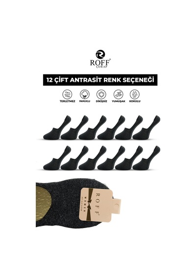 12 Li Corap Kadın Babet Antrasit