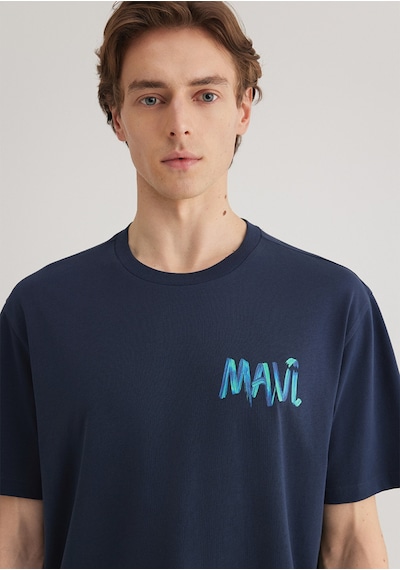 Mavi - Mavi Baskılı Lacivert Tişört 0612468-70490 Lacivert