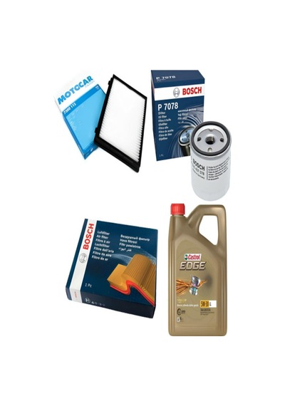 Bosch Fiat Freemont 2.0 Dizel Filtre Bakım Seti Castrol Motor Yağlı 2011-2016 4 Lü Set