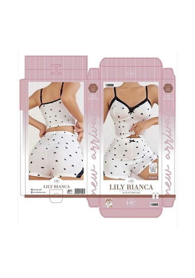 Jesica Bella Pijama Takımı Beyaz Beyaz