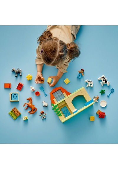 Lego 10416 Duplo Çiftlikte Hayvanların Bakımı 10416 - 2 Yaş & Üzeri Çocuklar İçin Eğitici Oyuncak Yapım Seti 74 Parça