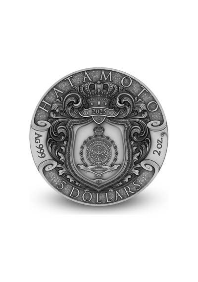 Agakulche Siyah Samuray Gümüş Sikke Coin