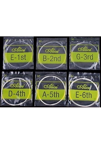 Alicek Lasik Gitar Tel Set Tam Takım 6 Adet Klasik Gitar Tel Seti