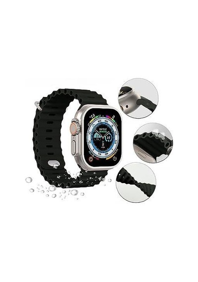 Apple Uyumlu Watch 42mm 44mm 45mm 49mm 1/2/3/4/5/6/se/7/8/ultra Akıllı Saat Ocean Kordon Ve Kayışı Asker Yeşili