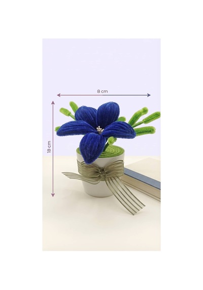 Şönil Lacivert Lilyum Mini Saksı