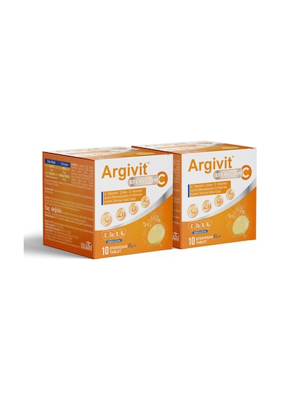 Argivit Efervesan C Takviye Edici Gıda 2 x 10 Tablet