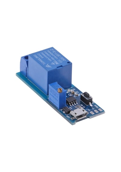 5V-30V Micro Usb Zaman Gecikme Röle Modülü 0-24 Sn Potansiyome