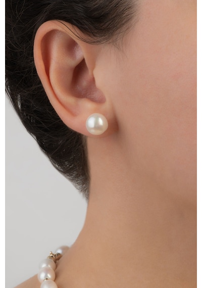 So Chic  Minimal İnci 14 Ayar Altın Küpe
