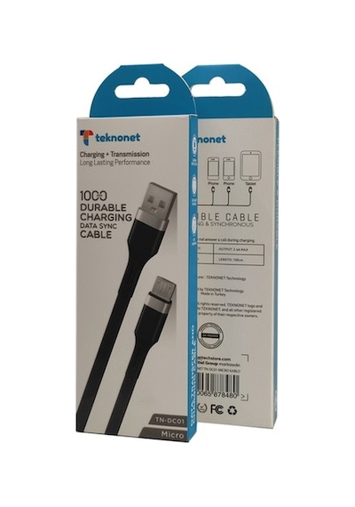 Teknonet Tn-Dc01 Plastik 100 Cm Micro Şarj Ve Data Kablosu (535856089)