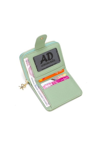 Adelina Bags Kadın Yumuşak Dokulu Küçük Cüzdan Mint Yeşil