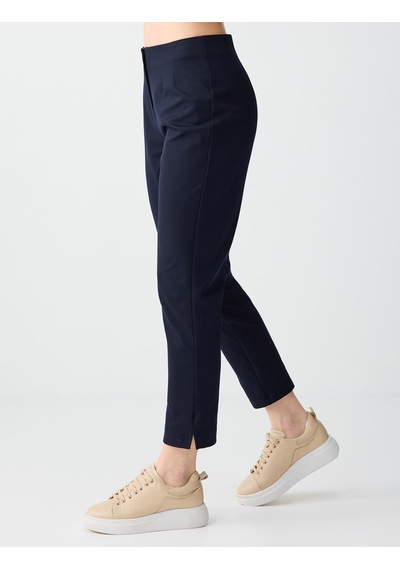 Jimmy Key Jimmy Key Lacivert Yüksek Bel Normal Paça Örme Pantolon 6sw186515494