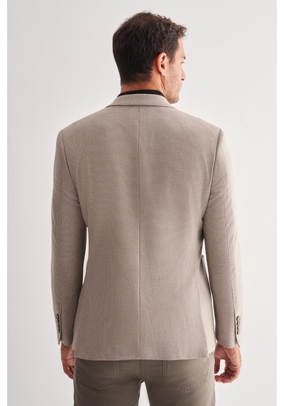 İmza Bej Mono Yaka Desenli Örme Astarlı Çift Yırtmaç Esnek 4 Drop Comfort Fit Classic Ceket 1002255112 Bej İmza Bej Mono Yaka Desenli Örme Astarlı Çift Yırtmaç Esnek 4 Drop Comfort Fit Classic Ceket 1002255112 Bej